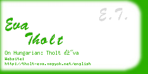 eva tholt business card